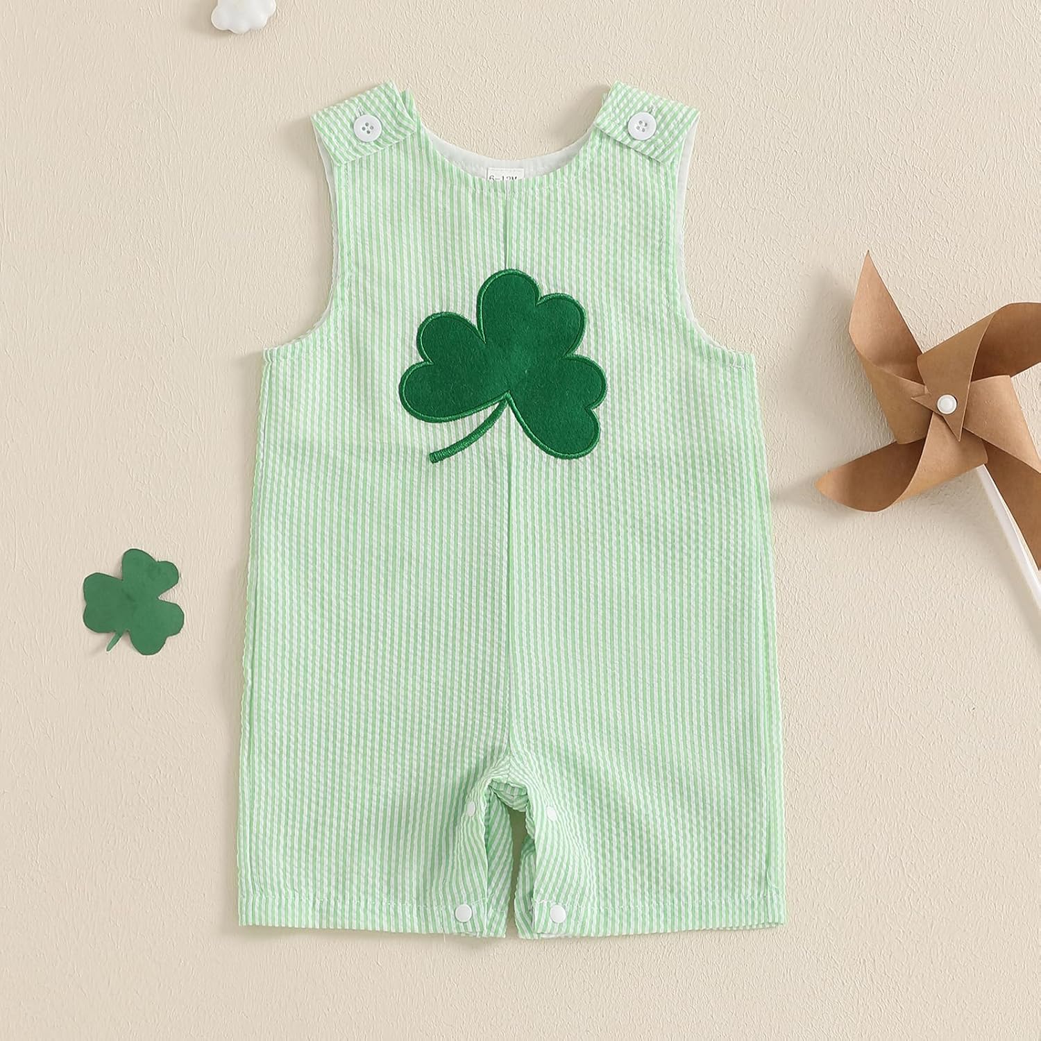 Newborn Baby Boy Girl Clothes Stripes Sleeveless Romper Infant Embroidery Bodysuit Cute Summer Spring Outfit - Image 2