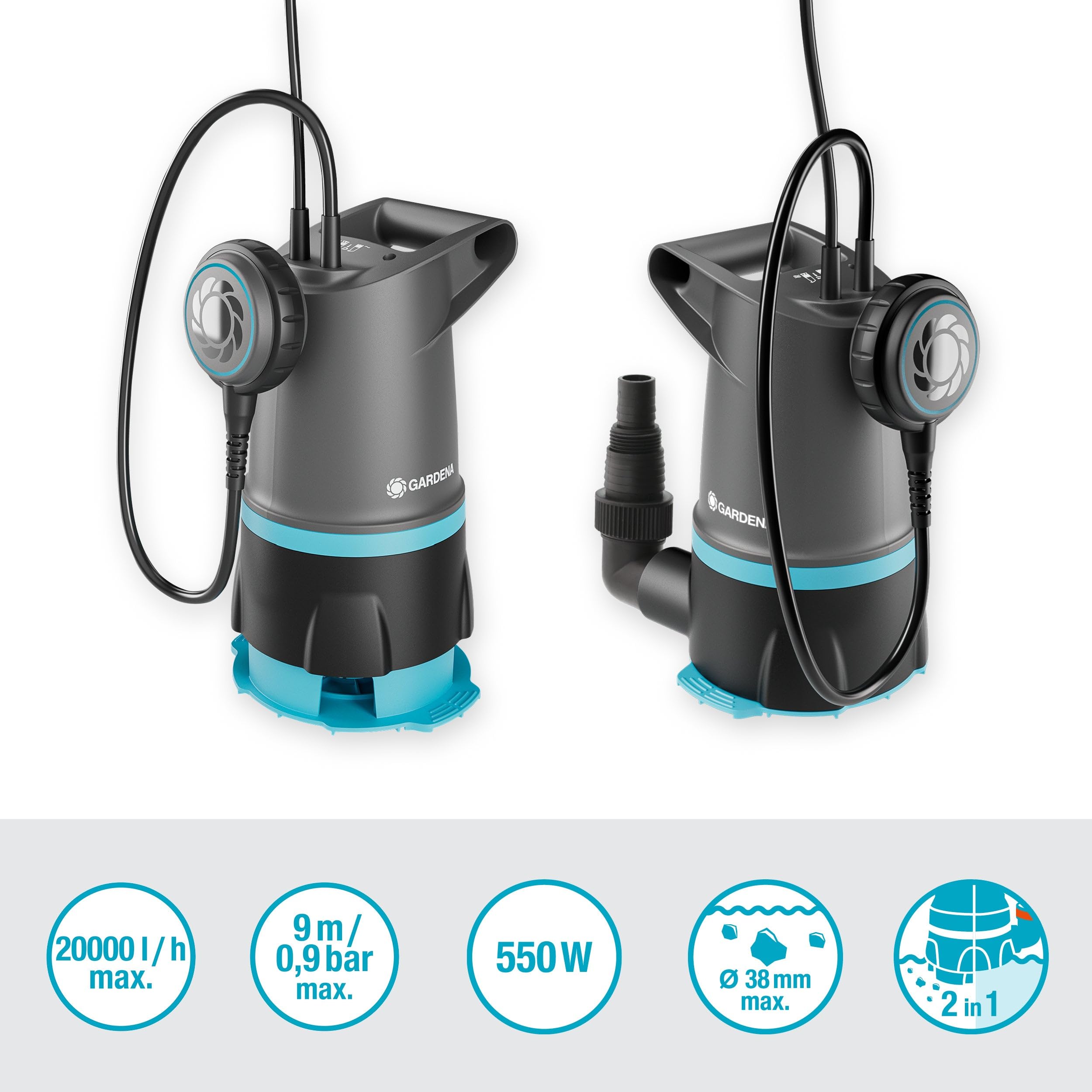 Pompe submersible GARDENA 09018-47 20000 l/h 9 m
