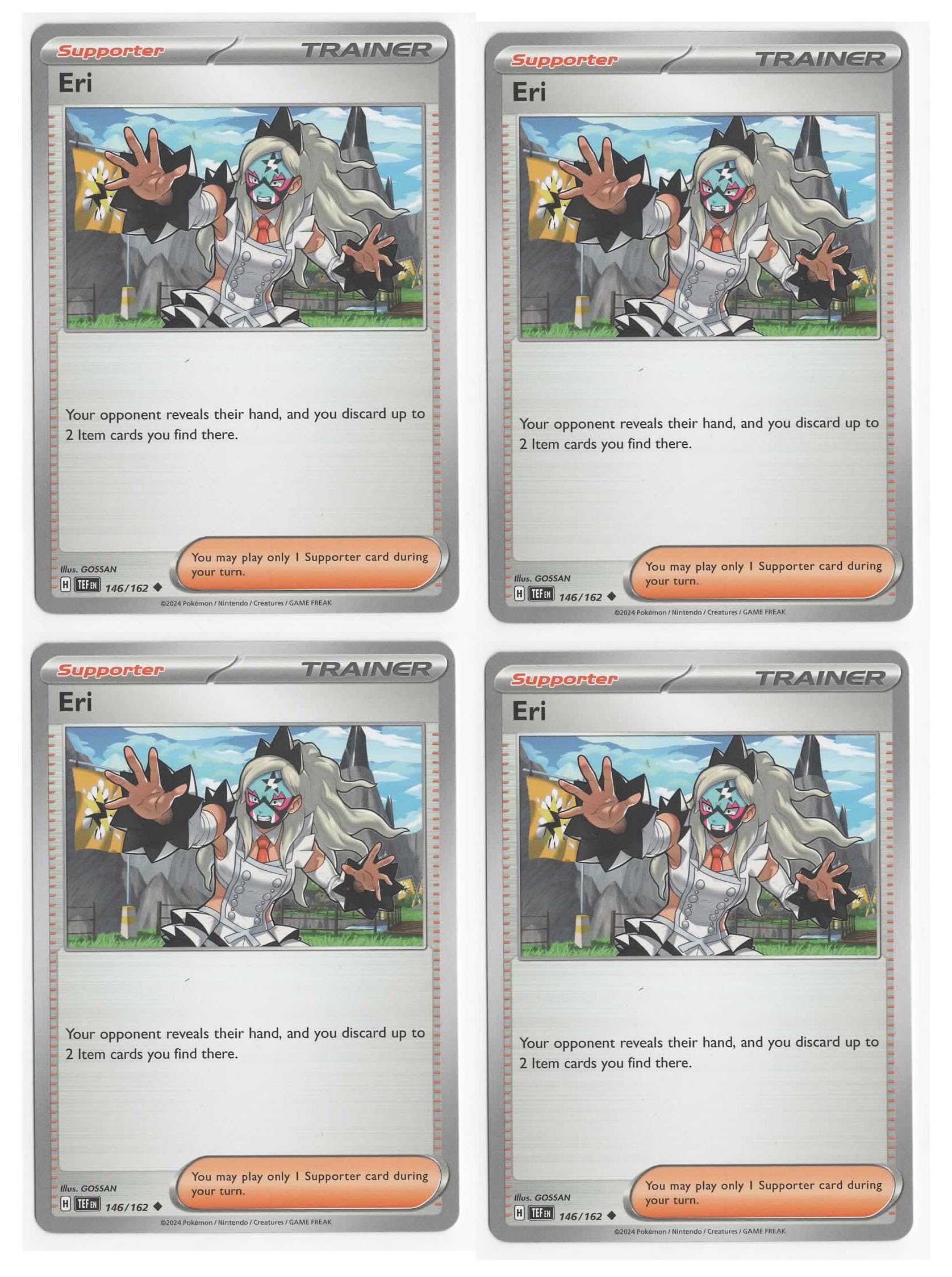 Eri 146 162 - Temporal Forces Pokemon Card lot - x4 Playset