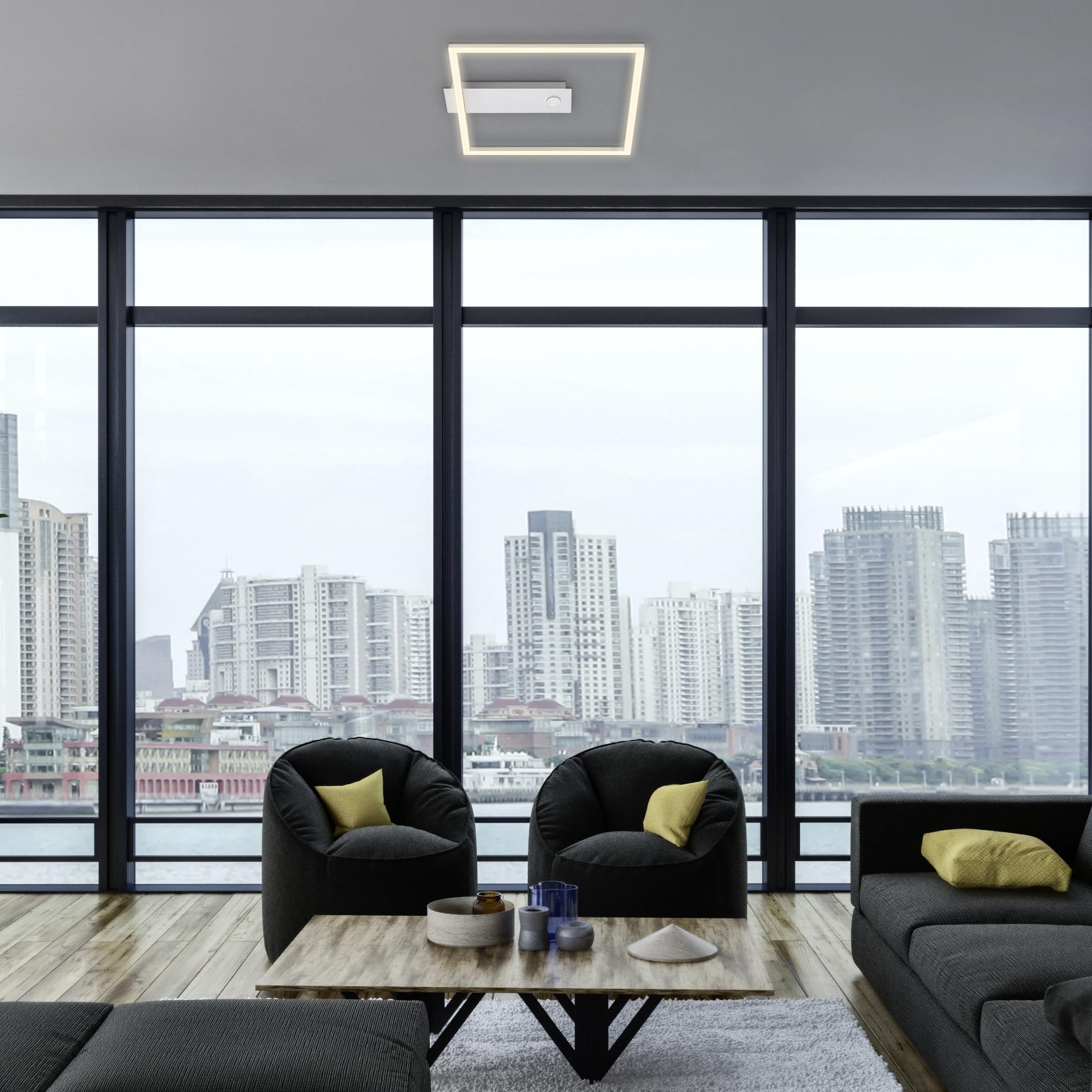 BRILONER - LED plafondlamp Frame, LED plafondlamp met warm witte