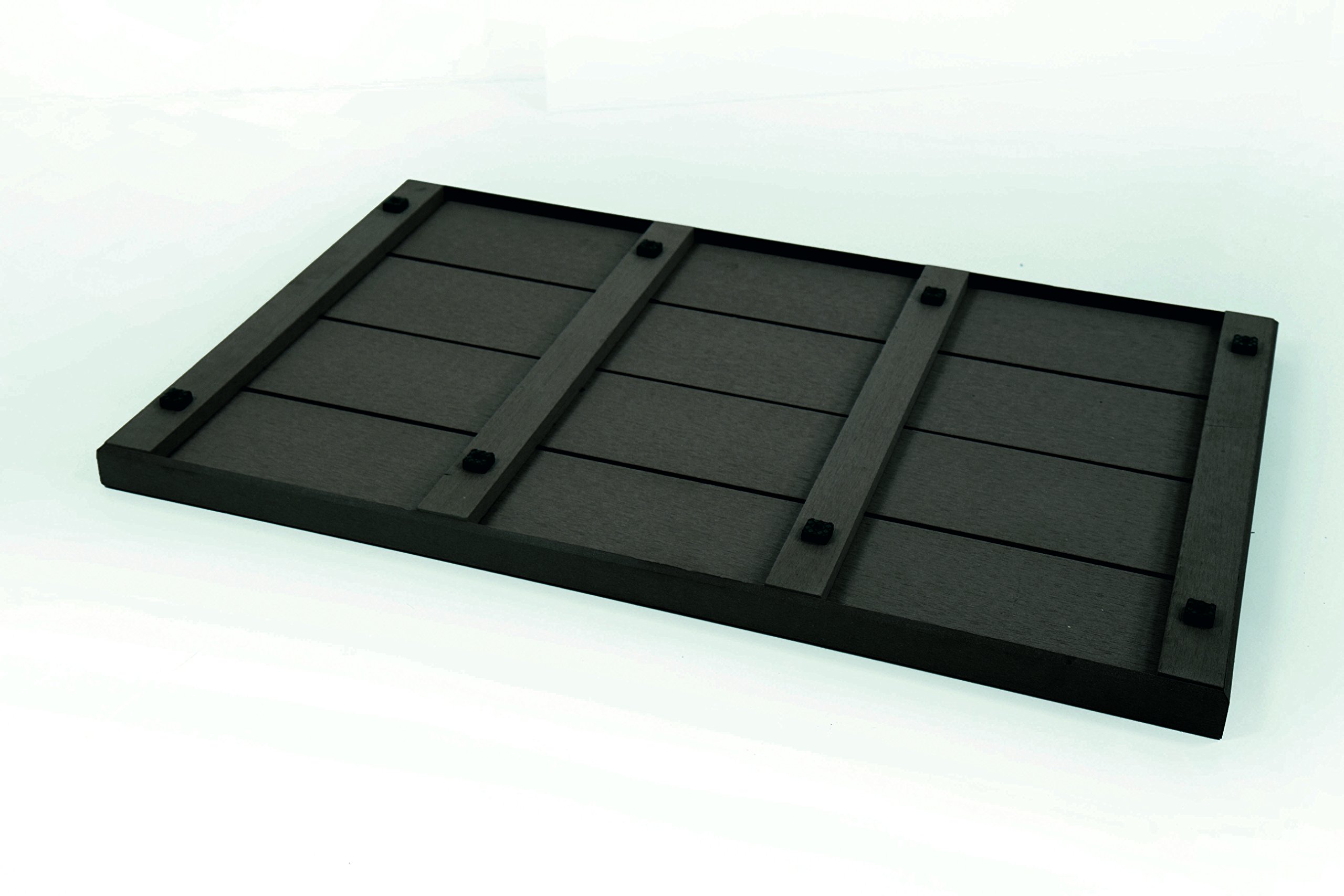 Steinbach Outdoor-Bodenelement für Leitern & Solarduschen, Befestigungskit, dunkelgrau, 049028