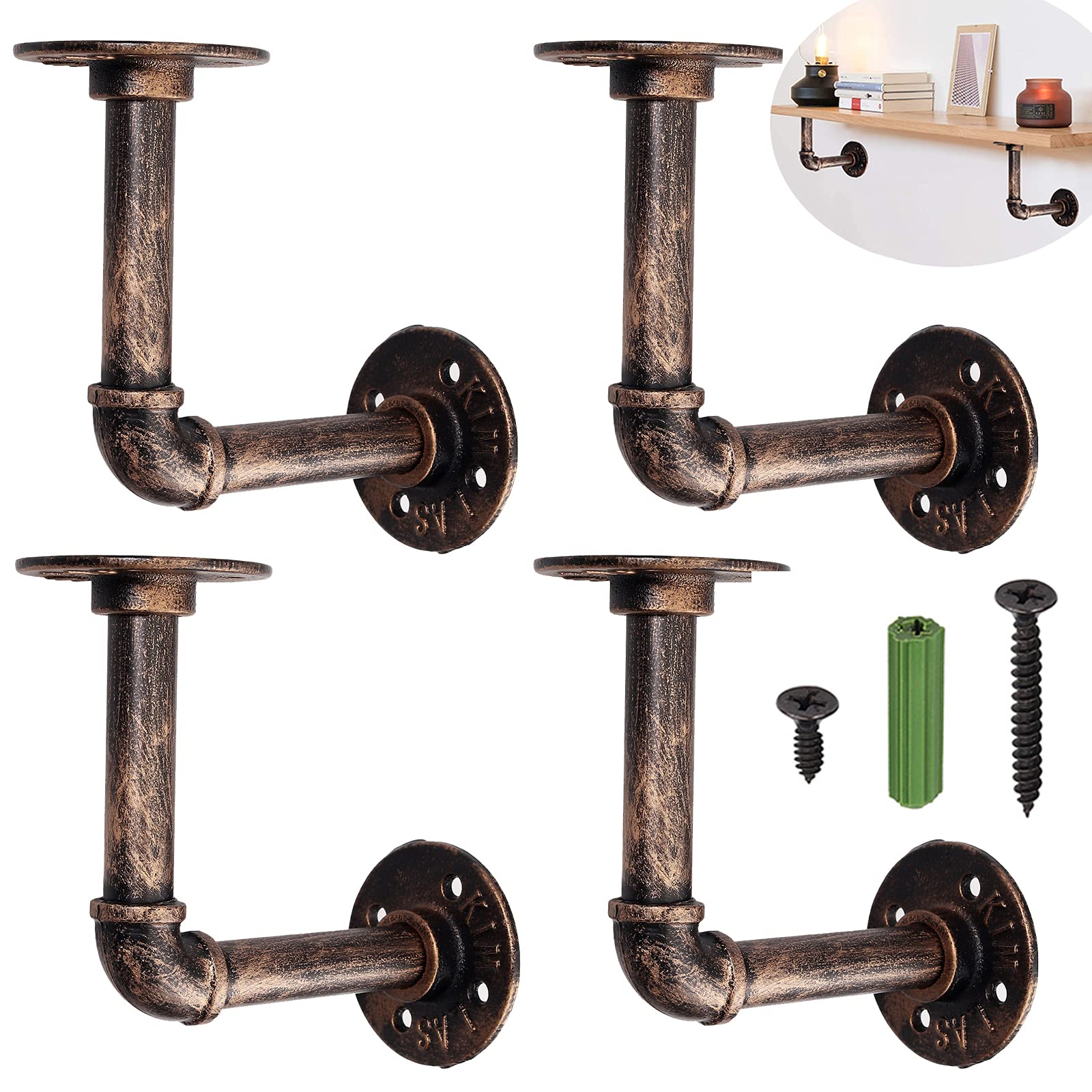 Buy Tube Rack Pipe Shelf Brackets,Homgen 4Pcs Tube Rack Industrial