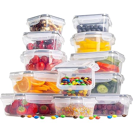 Airtight Food Storage Containers Set – Plastic Food Containers with ...
