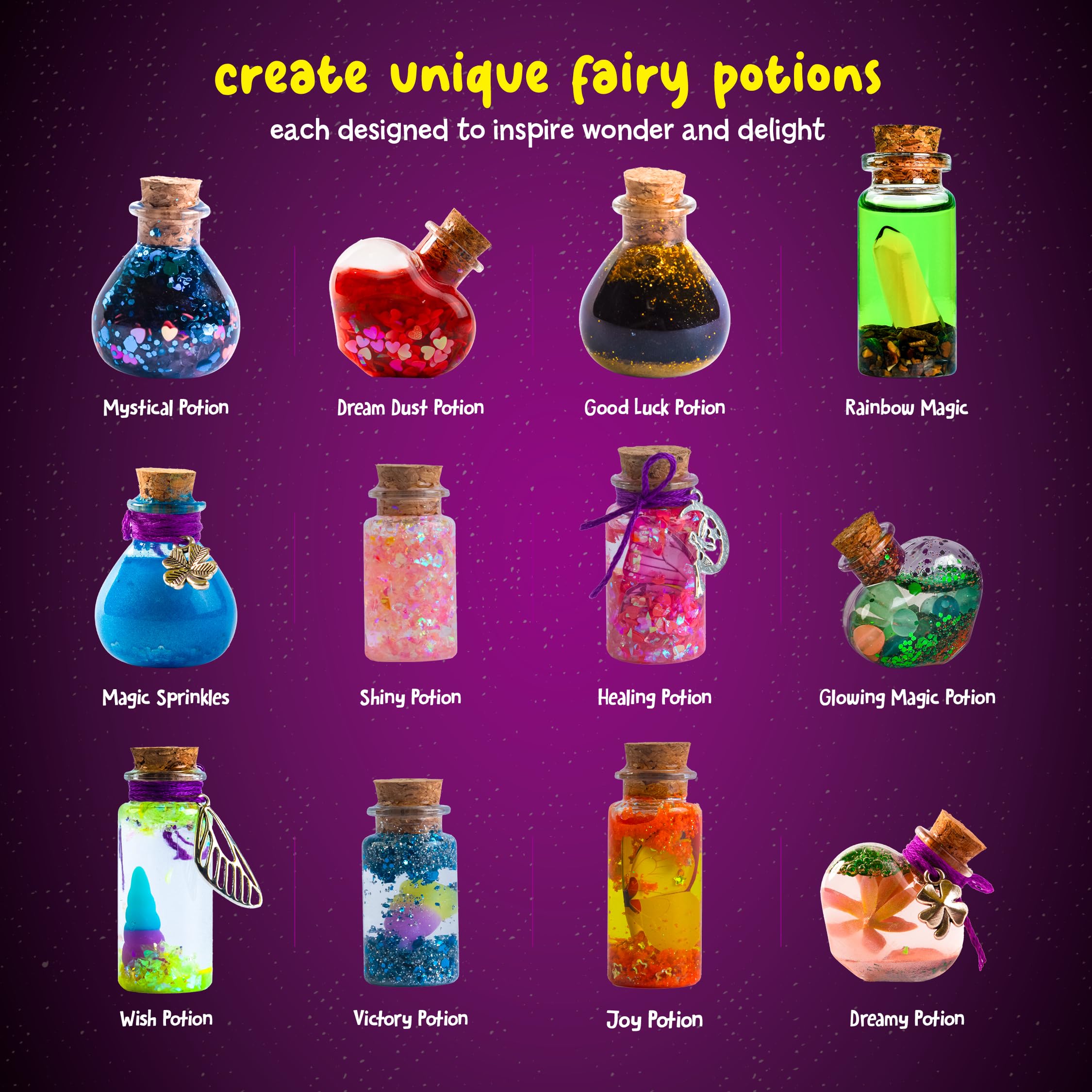 Dan&Darci Fairy Magic Potion Kit for Kids - Christmas Gifts for Girls - 6 7 8 9 10 Year Old Girl Gift Ideas - Toys 8-10 7-8 - Arts and Crafts for Kid Ages 6-8 Years - Magical Workshop Craft Kits