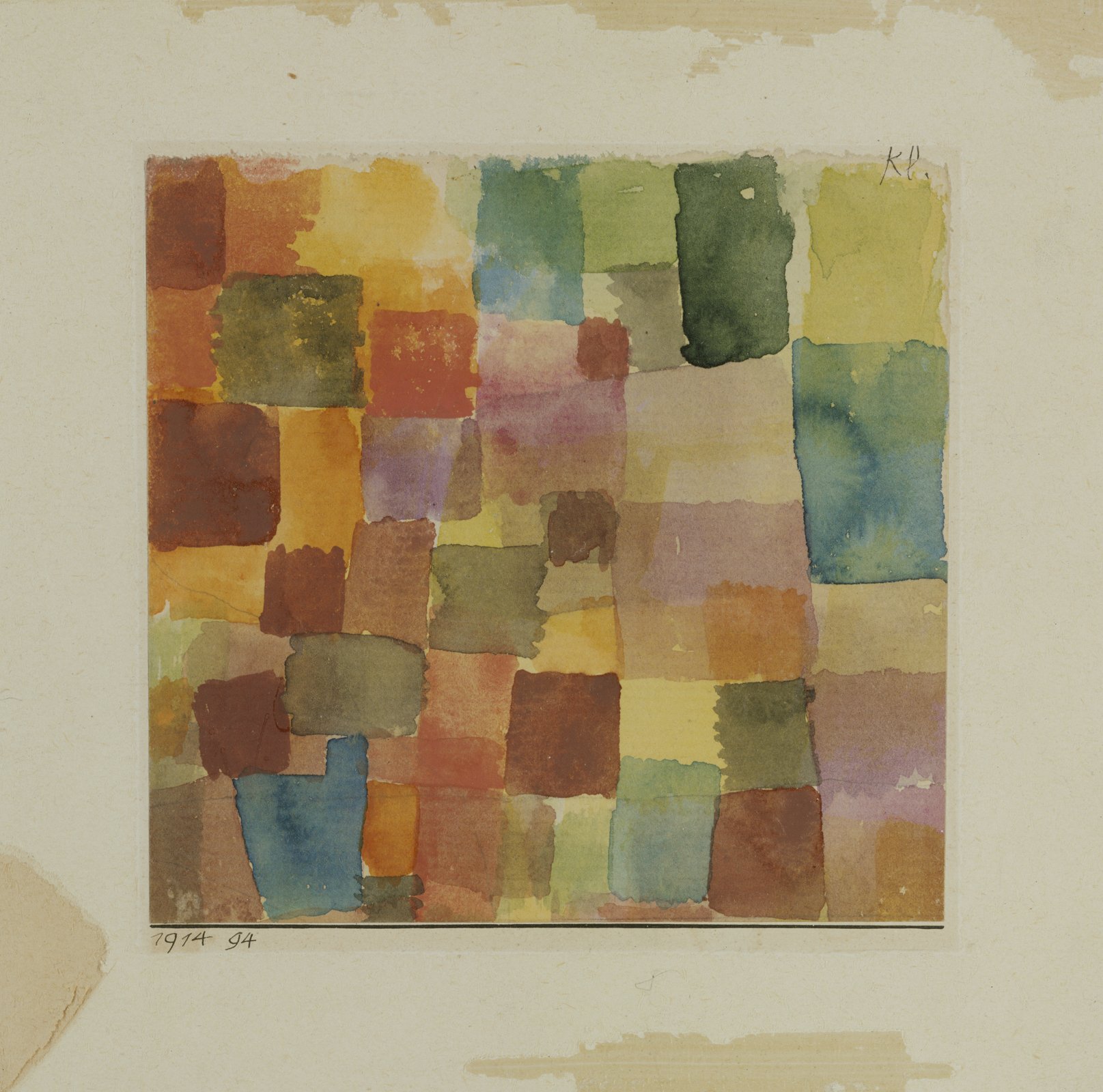 Paul Klee Untitled cadre marron : affiche d'art medium pour sublimer votre salon