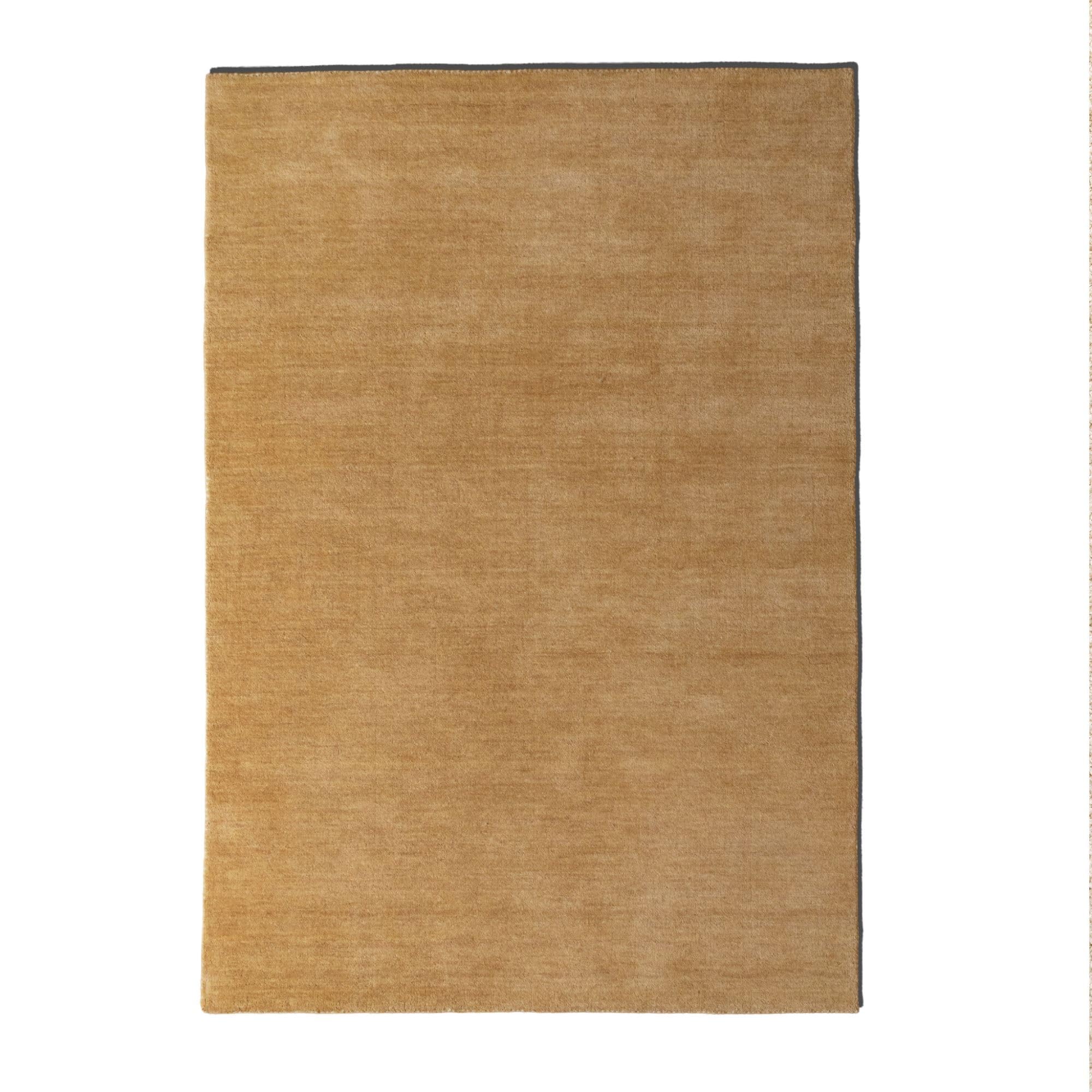 Steffensmeier Gabbeh Teppich Nomade | Wolle (Schurwolle), Gelb, Größe: 80x150 cm Kurzflor für Wohnzimmer, Flur, Ethno Look