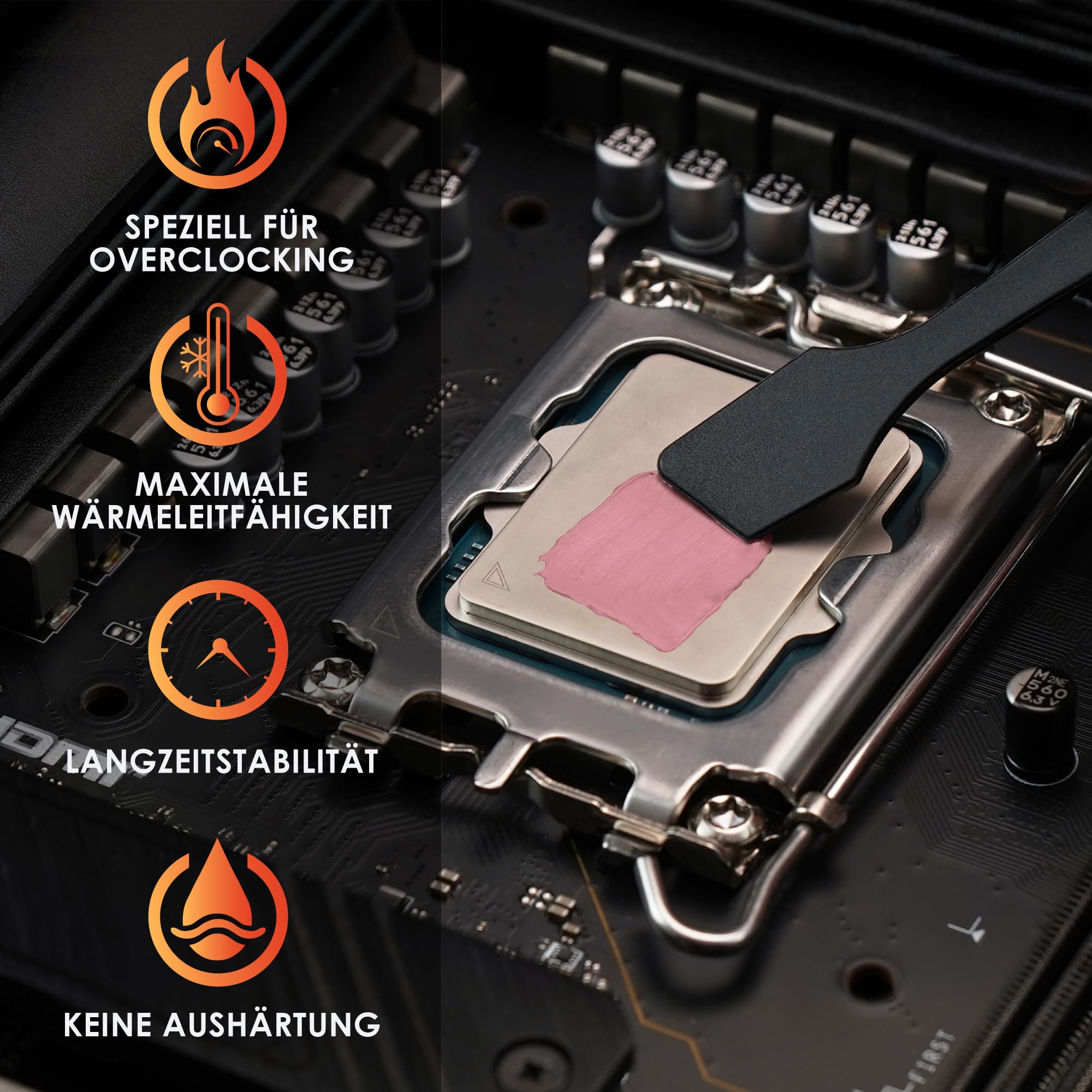 Thermal Grizzly Kryonaut Extreme 9ml/33,84g Wärmeleitpaste für CPU & GPU | Maximale Performance für Extreme Overclocking, Sub-Zero-Eignung, keine Aushärtung, hohe Langzeitstabilität, mit Spachtel