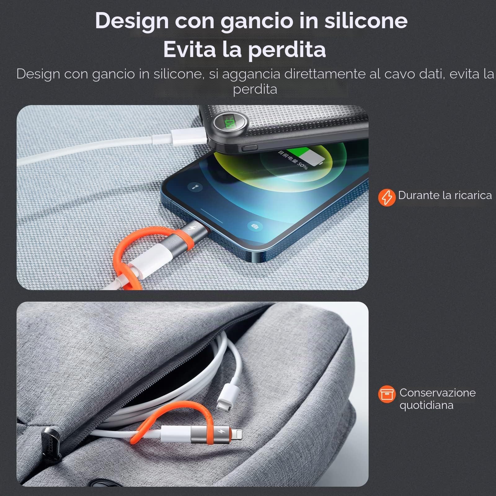 mcdodo Adattatore USB C a Lightning, adattatore Lightning USB C,PD 36W Supporto per ricarica rapida e sincronizzazione compatto per iPhone (1 pezzi)