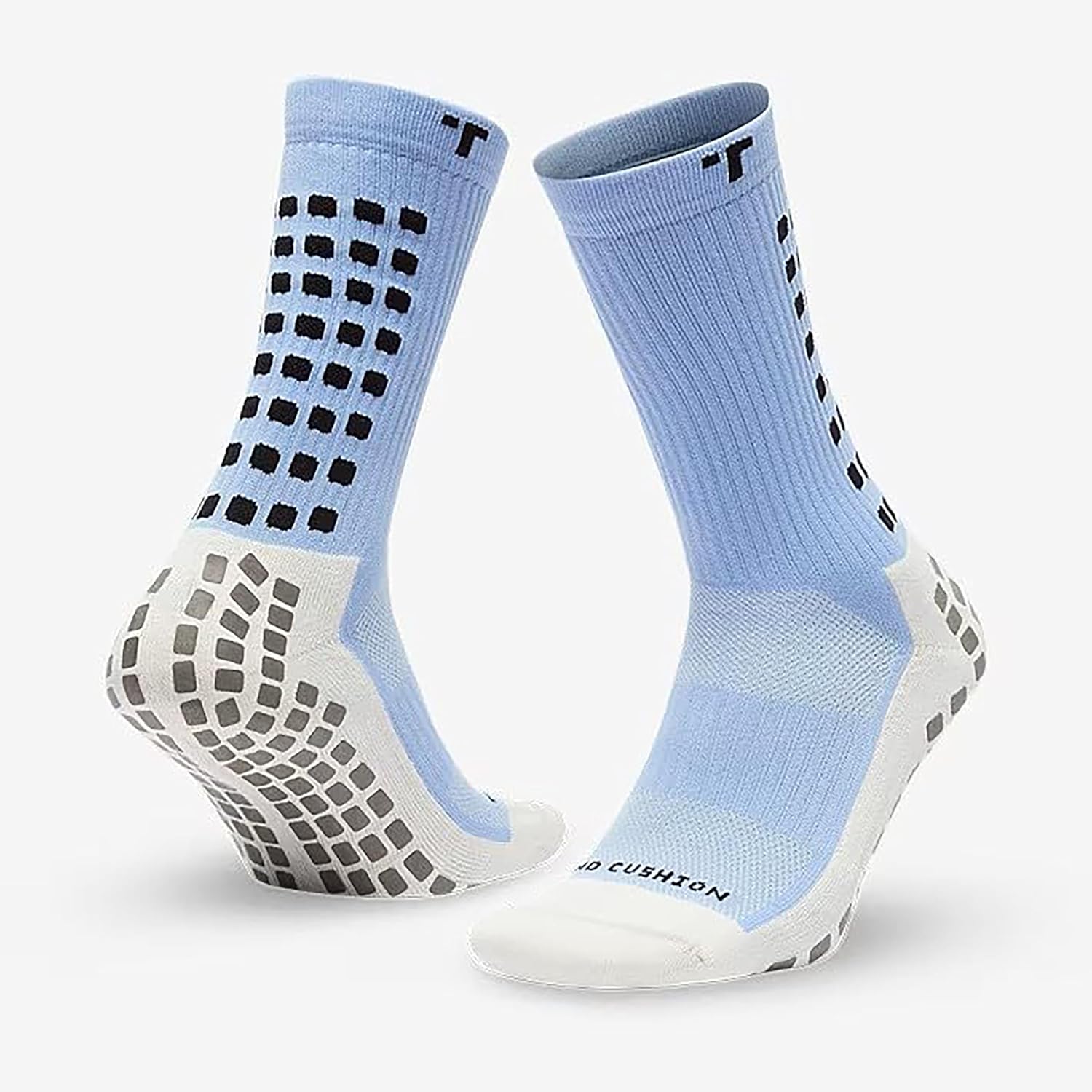 Trusox 3.0 Cushioned Grip Socks, Made in the USA, Non Slip Unisex Grippy Soccer Crew Socks with Grip for Football and Soccer