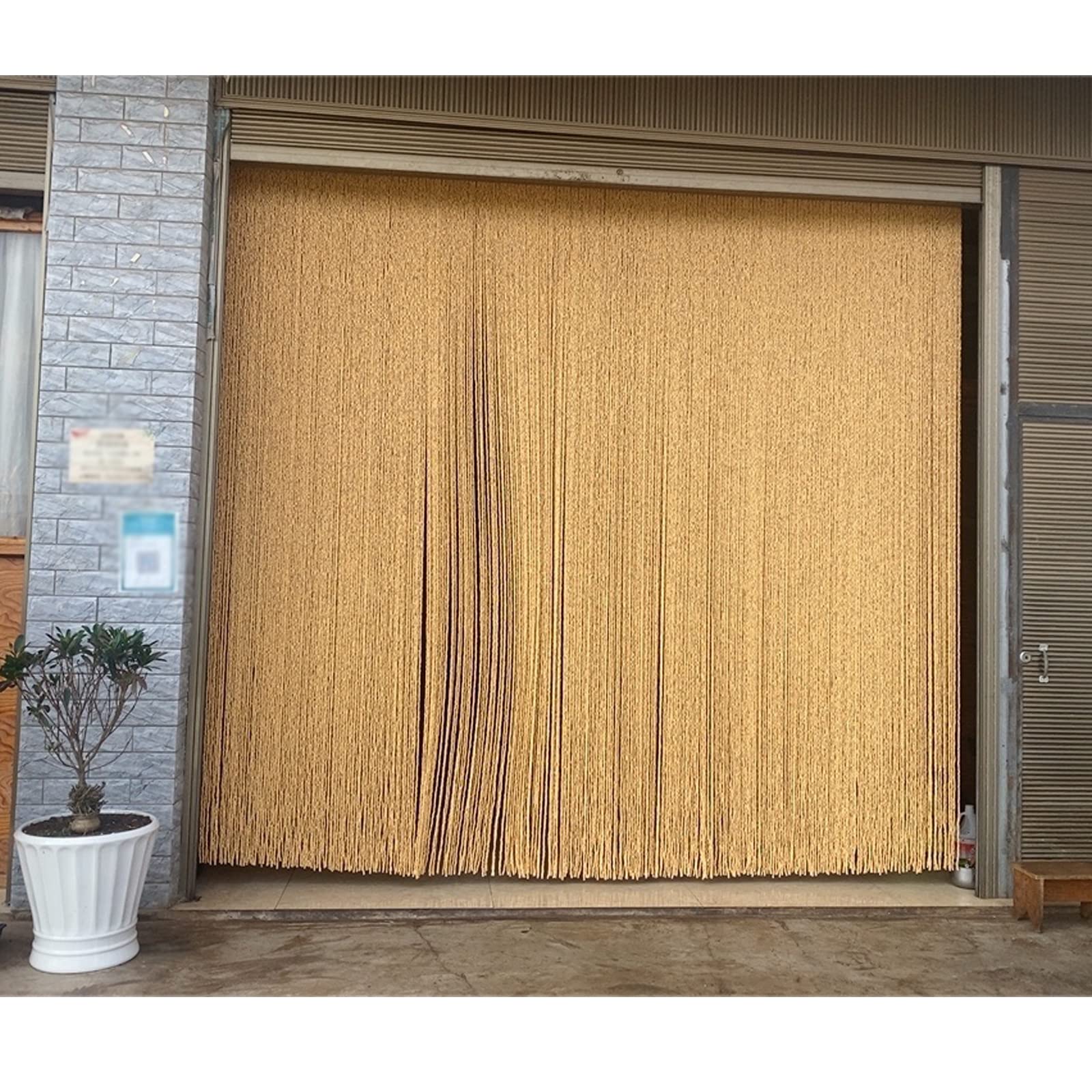 Cortina para Puertas de Bambú Retro,Cortina con Cuentas para Puerta Divisora o Ventana,Cortina para Puerta Colgante de Madera con Cuentas,Exterior o Interior,Personalizable (70 strands 70x200cm)