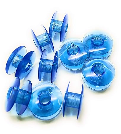 Glare Impex Automatic Sewing Machine Plastic Bobbins Anti Slide Quick Winding 10pcs for Singer/Usha/Brother etc