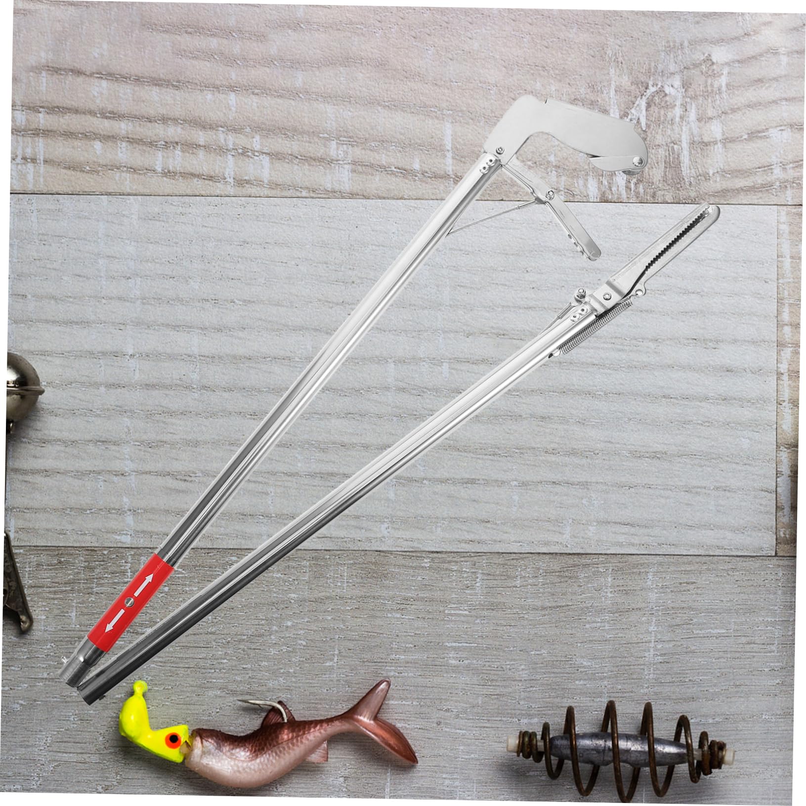 UPKOCH Pinza para Serpientes Multiusos de Acero Inoxidable Diseño de Boca Recta y Apertura Máxima de 11.5 Cm para Pesca y Captura al Aire Libre