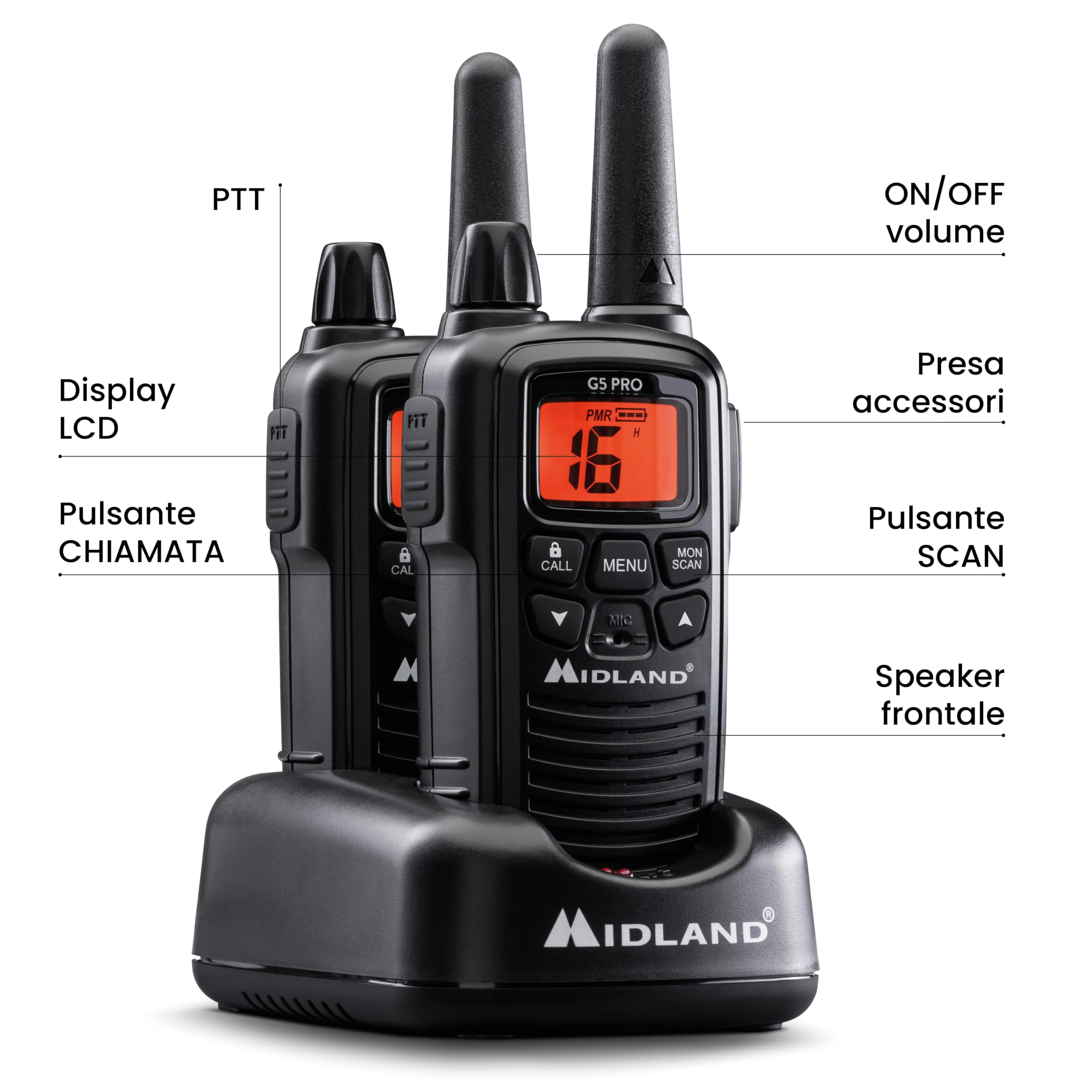 Midland G5 PRO - ricetrasmettirore pmr446/lpd - 3