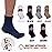 Diamond Star Diabetic Ankle Socks, Non-Binding Circulatory Doctor Approved Cushion Cotton Quarter Socks for Mens Womens 13-15 (12 Pairs Navy)