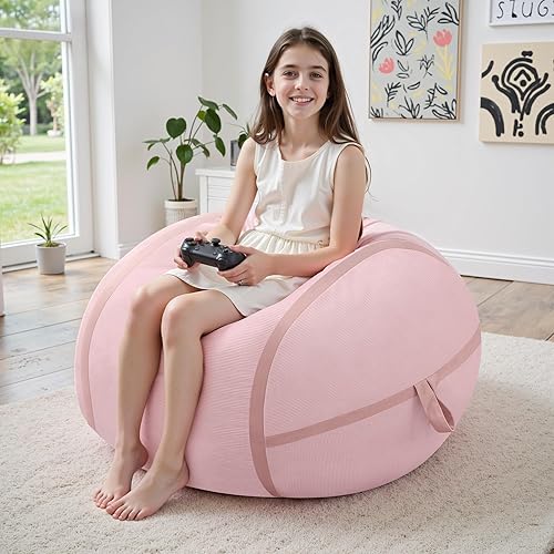 Miniatura 15 de HABUTWAY Puf gigante de 2 pies para adultos, con relleno de espuma viscoelástica, puf grande con funda de terciopelo holandés extraíble para sala de