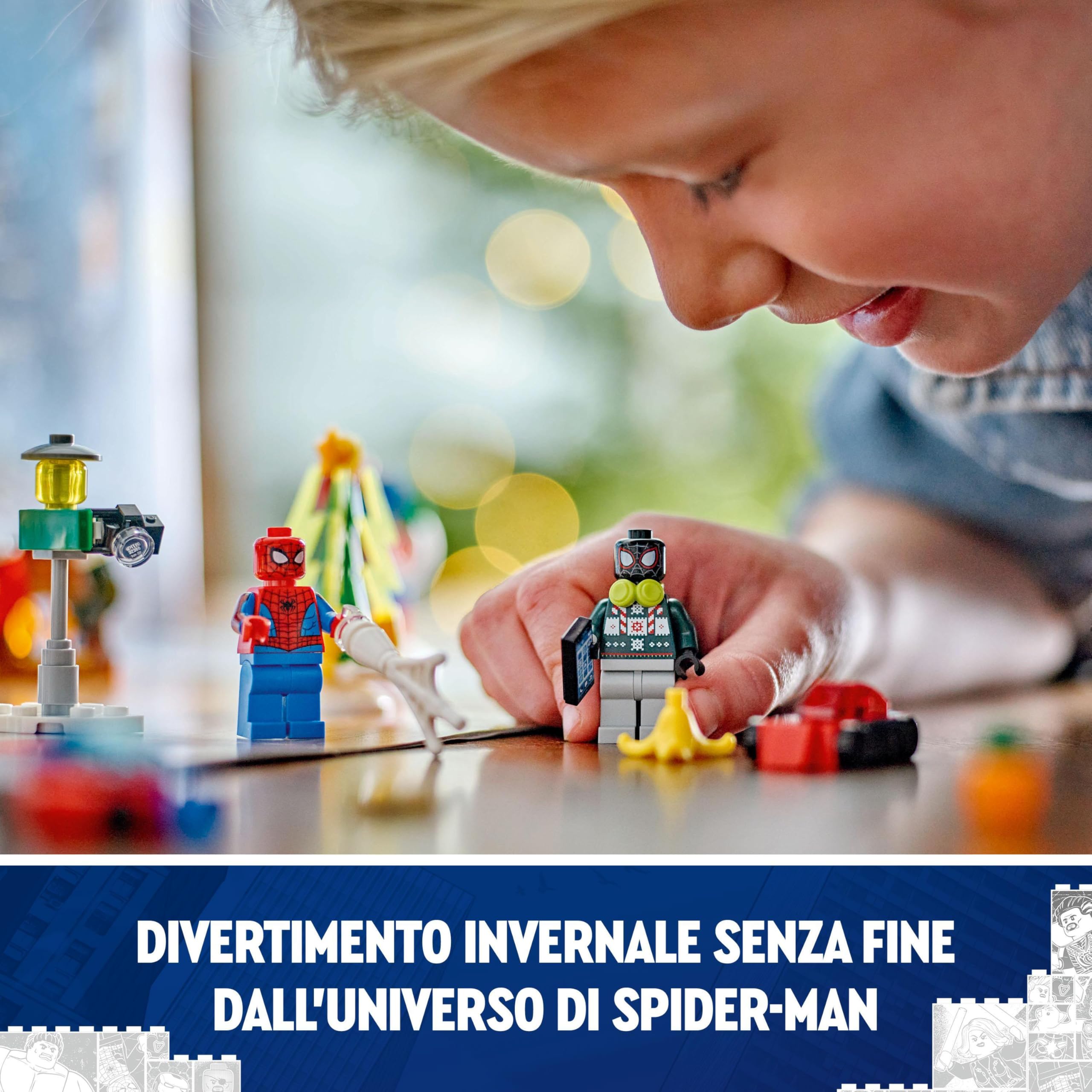 LEGO Marvel Calendario dell’Avvento 2024 Spider-Man, Giocattolo con Minifigure dei Supereroi e Modellini da Costruire, Gioco di Ruolo per Bambini e Bambine da 7 Anni in su, Idea Regalo di Natale 76293
