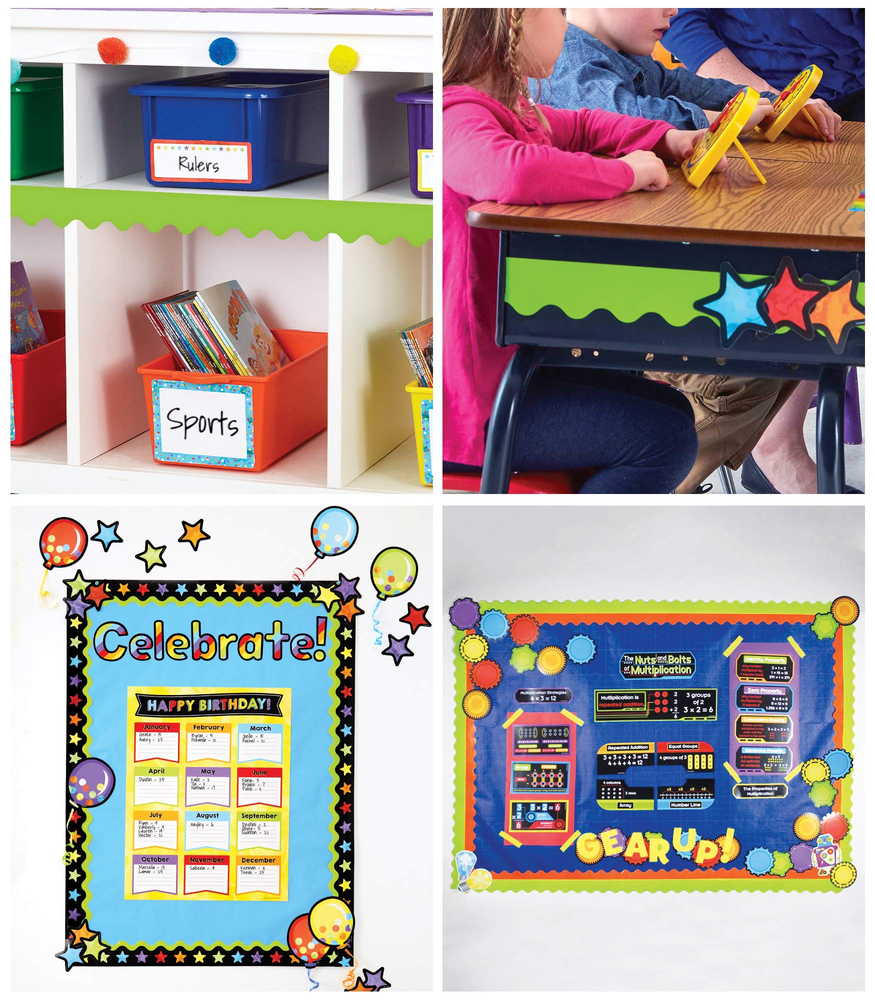 Buy Carson Dellosa Scalloped Bulletin Board Border—Lime Green Rolled