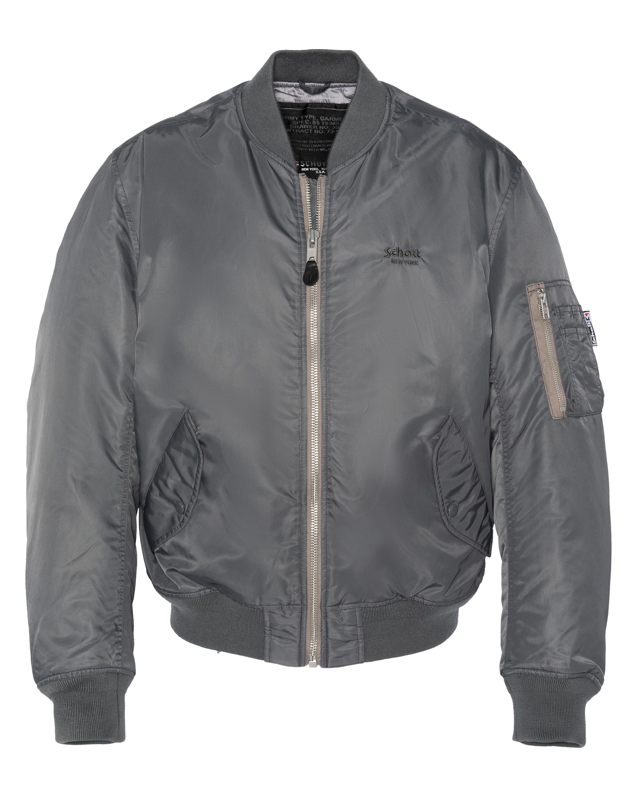 Schott NYC Herren Macampsrs-Pewter-m Jacke, grau, M