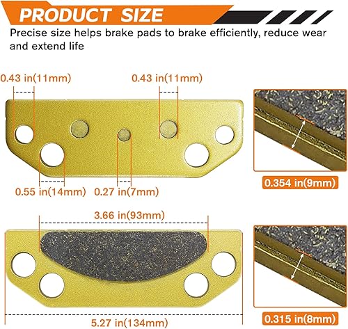 Miniatura 3 de Cyleto Ranger 700 500 Pastilla de freno de estacionamiento para Polaris Ranger 800 900 XP Crew 2X4 4X4 6X6 2005 2006 2007 2008 2009 2010 2011 2012