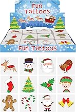  Henbrandt 120 x Mini Christmas Temporary Transfer Tattoos for Children Kids Festive Xmas Stocking Advent Calendar Fillers for Boys and Girls