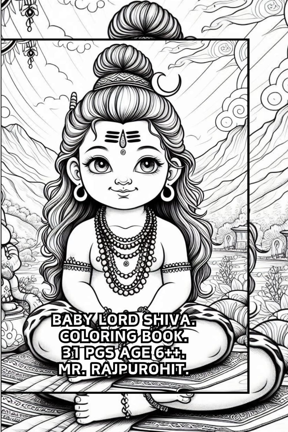 BABY LORD SHIVA COLORING BOOK.
