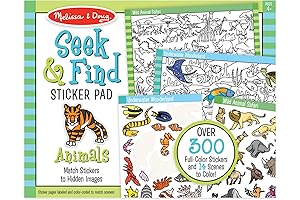 Melissa & Doug Animals Seek and Find Sticker Pad: Engage in Imaginative...