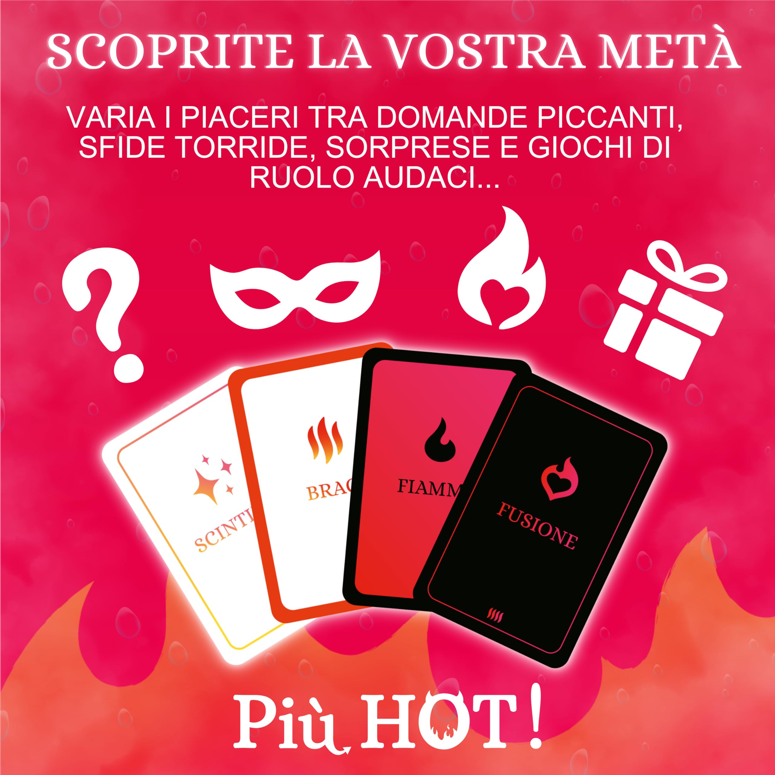 Il Gioco Piccante per Ravvivare la tua Coppia - Giochi di coppia - Fate Salire la Temperatura Carta per Carta - Gioco da Tavolo per Adulti - Regalo per la Coppia