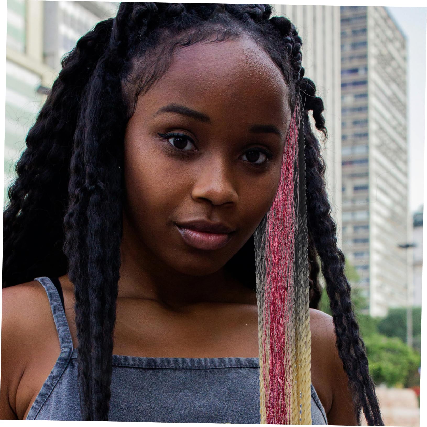 FOMIYES Hair Braiding String Set 100pcs Hair Braid Ropes Hair Braid Tools Hair Strings for Braids Decorative