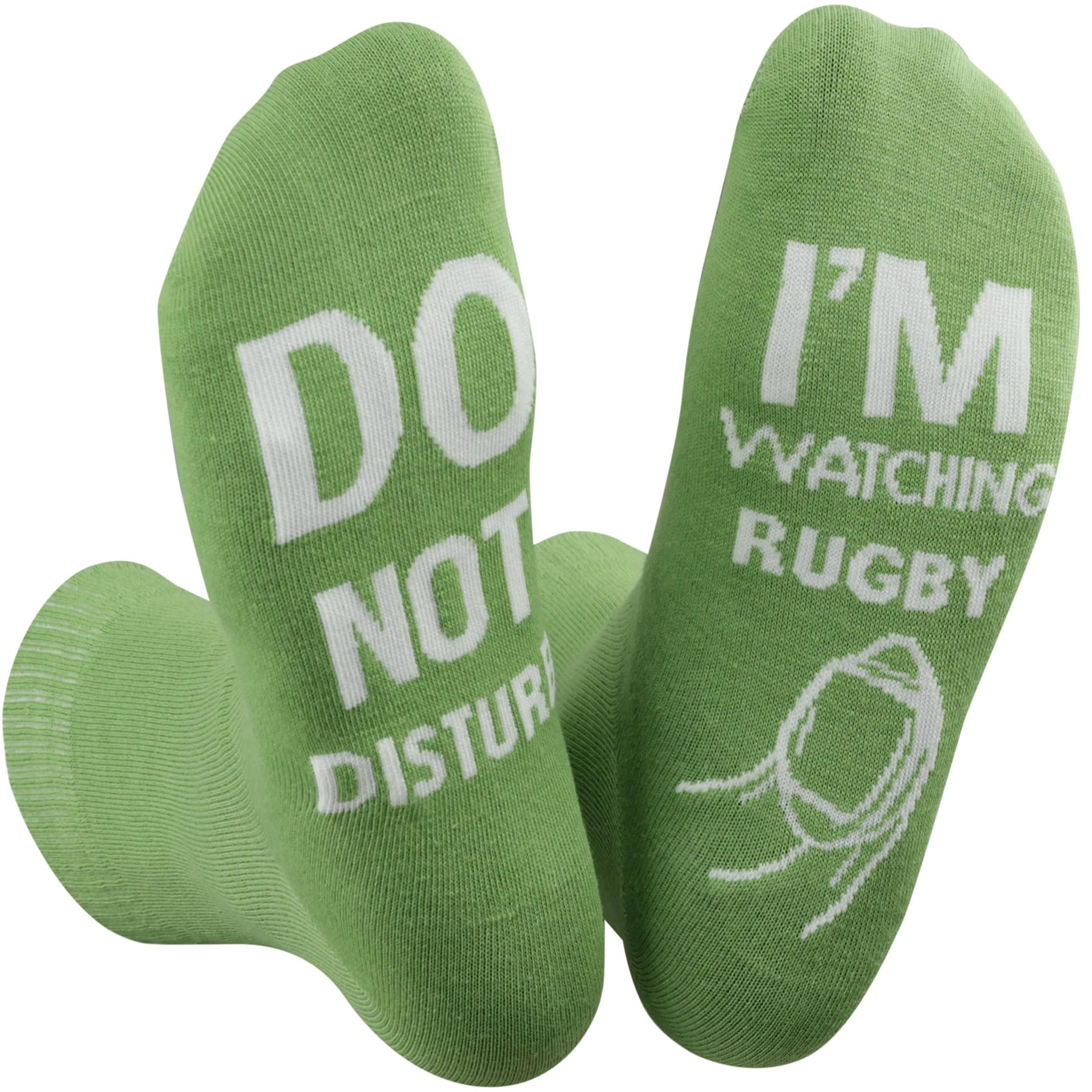 Calzini Divertenti Do Not Disturb I'm Watching Football or Rugby Uomo Donna