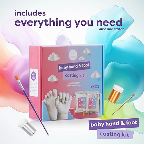 Miniatura 7 de chuckle Kit de fundición de huellas de mano para bebé, juego de regalo de moldeo 3D, recuerdos, para niños o recién nacidos, regalos de baby shower