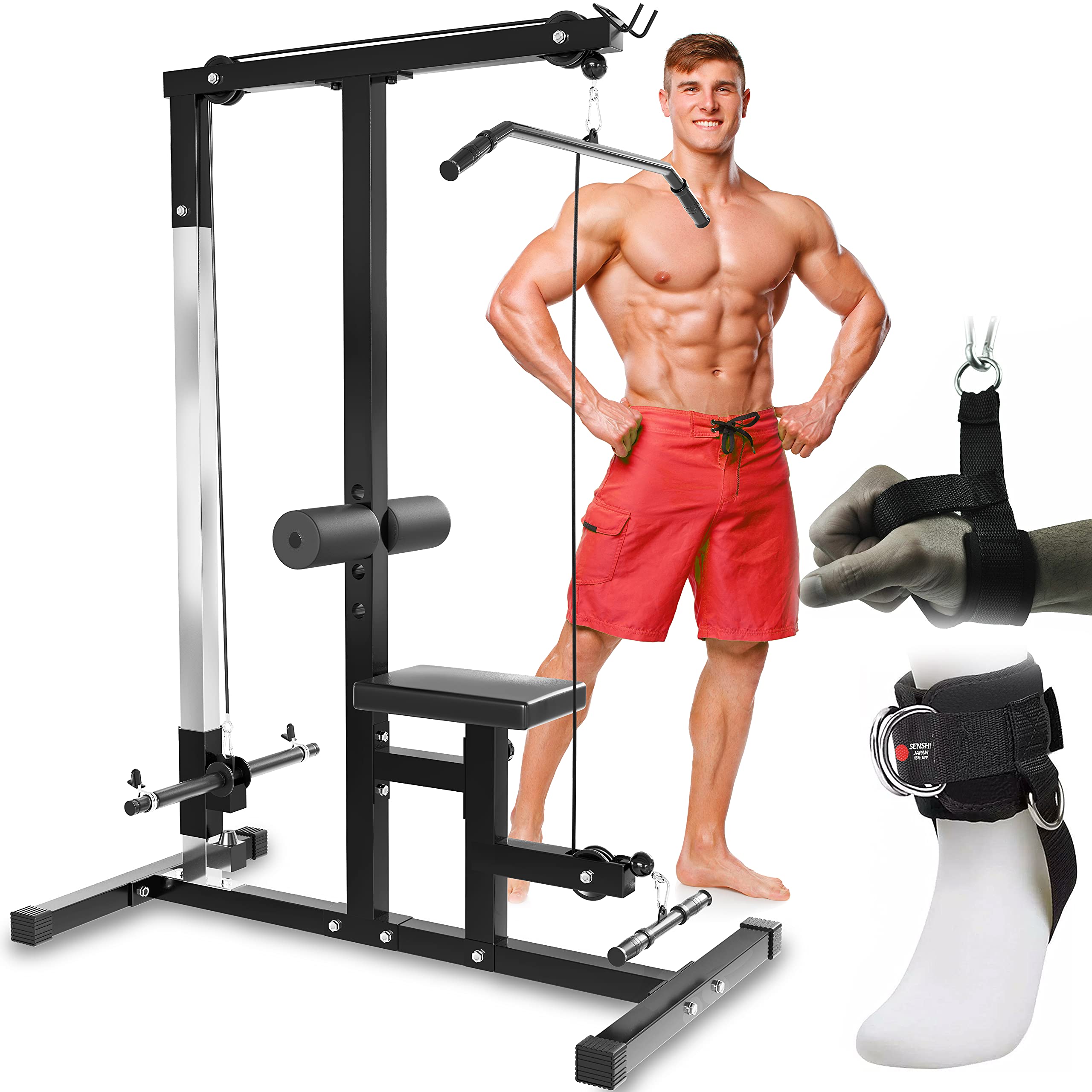 Buy Senshi Japan V3 Cable Lat Pulldown Machine 2 Pulley System, Comes