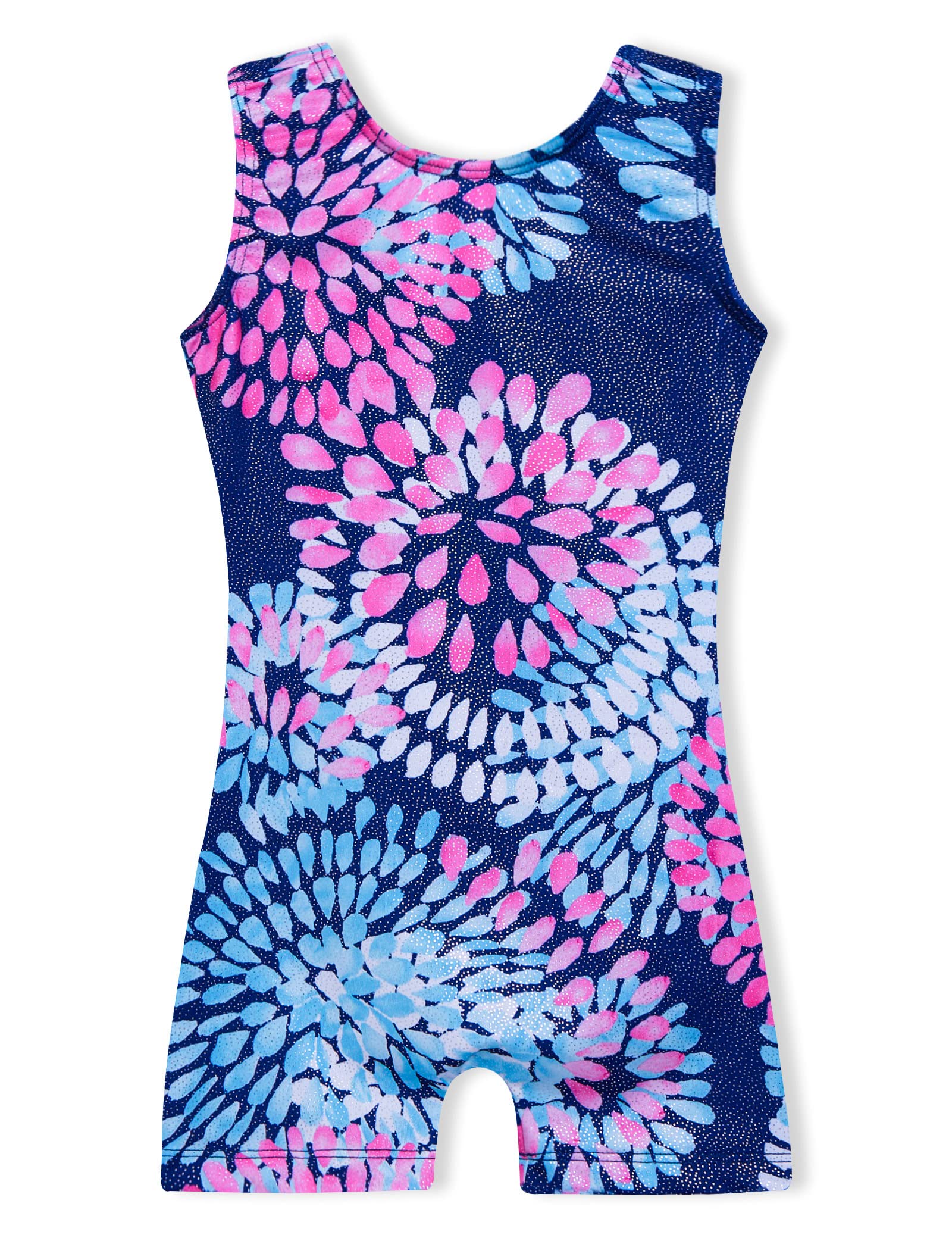 Domusgo Gymnastics Leotards for Girls Sparkly One Piece Biketard Size 1-10Y