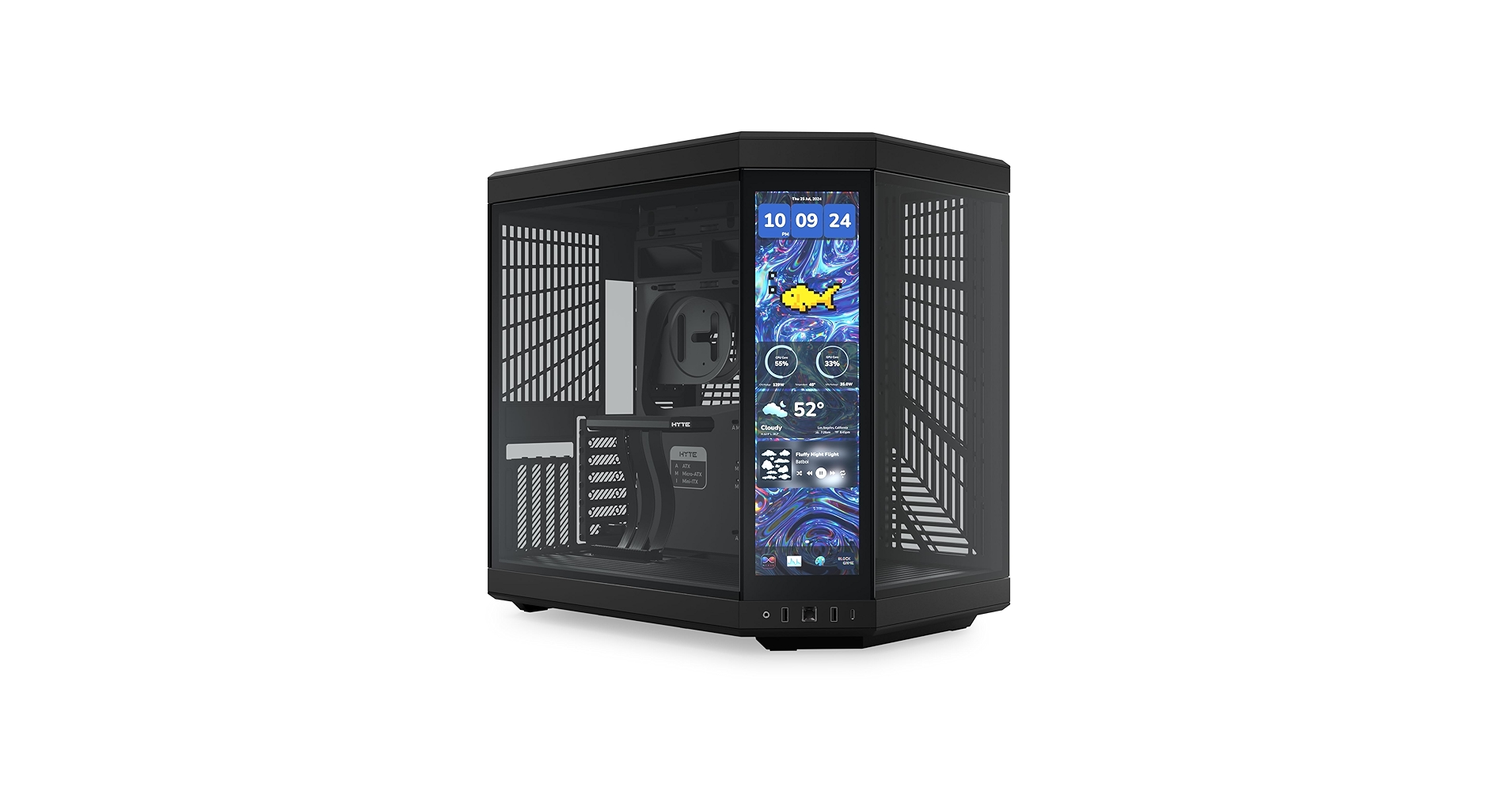 PCケース(自作PC用) hyte y70 touch infinite black Y70 touch infinite - Our New PC Case with LCD Screen - Pitch