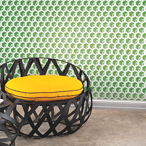 Miniatura 8 de RoomMates RMK12395RL Papel pintado verde Minecraft Creeper Face Peel and Stick