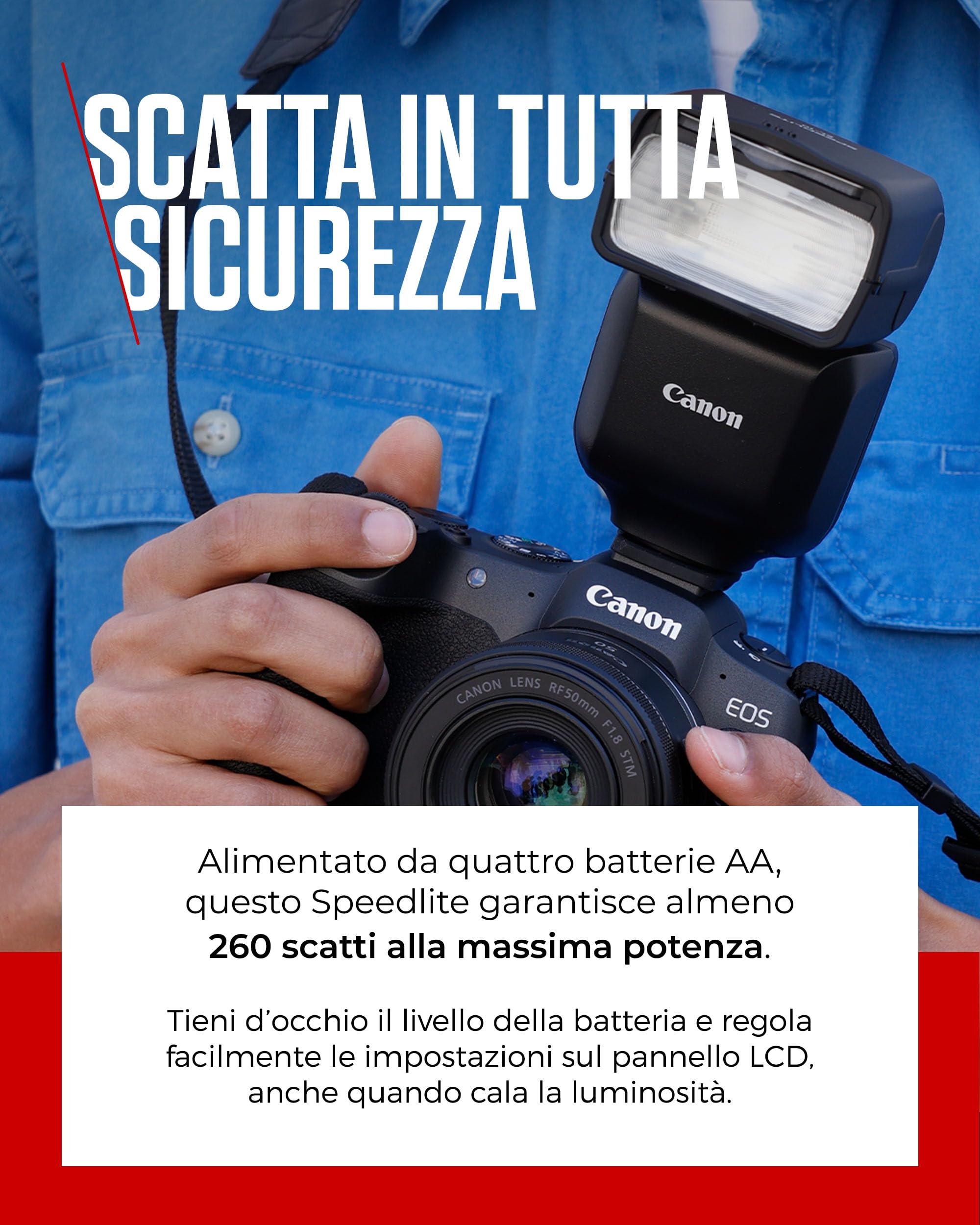 Canon Speedlite EL-10 Flash con E-TTL II, gamma 1/1-1/1024, attacco multifunzione, leggero