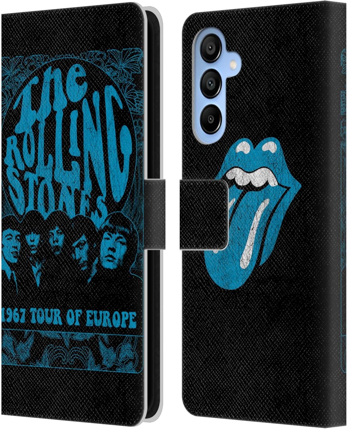 Head Case Designs Officially Licensed The Rolling Stones Europe 1967 Tours Leather Wallet Case Compatible with Samsung Galaxy A16 5G