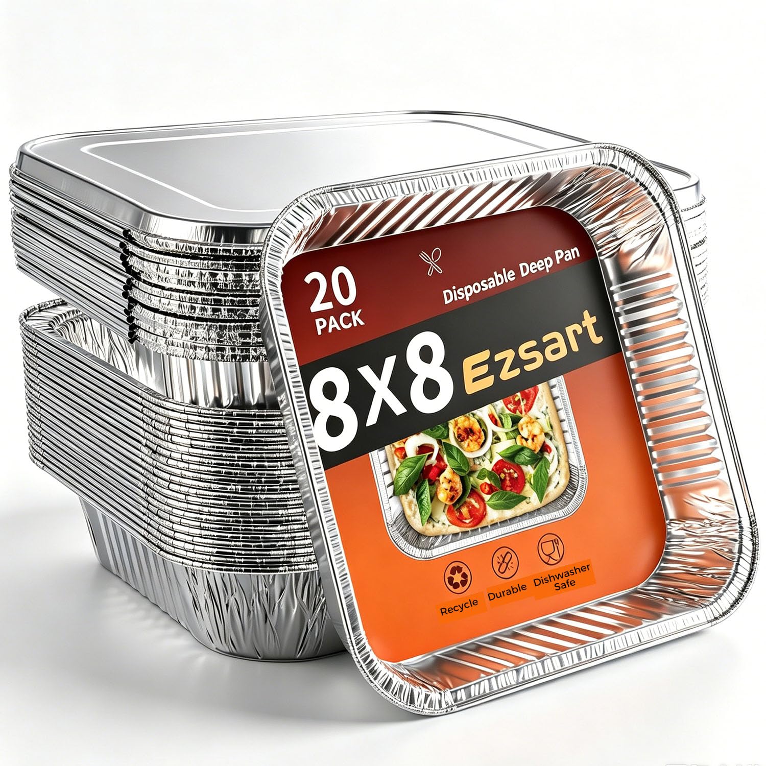 Aluminum Baking Pans - 20 Pack -12 Aluminum Baking Pans - 20 Pack -12