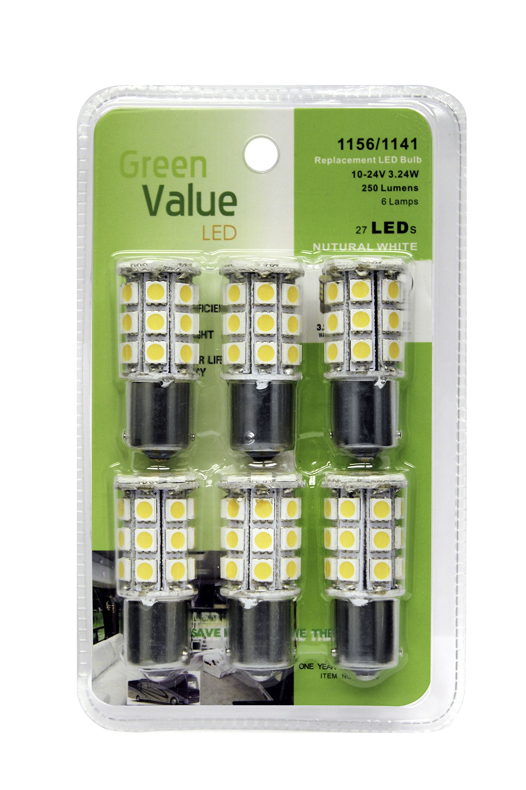 Ming's Mark 25010V LED Bulb 1156/1141 Base - Natural White, Pack of 6