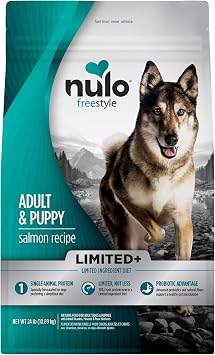 Nulo FreeStyle Limited Ingredient Dry Dog Food - High Protein Salmon Recipe, Natural Grain Free Dog Food for Puppies & Adults, Small, Medium and Large Breed Kibble, 24lb Bag