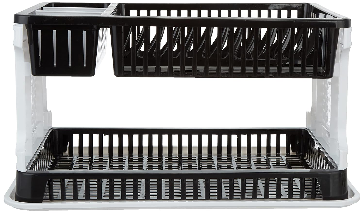 Amazon Brand - Solimo Plastic Dish Drainer, (Black , 51 cm * 33 cm * 27.2 cm) offers donot miss