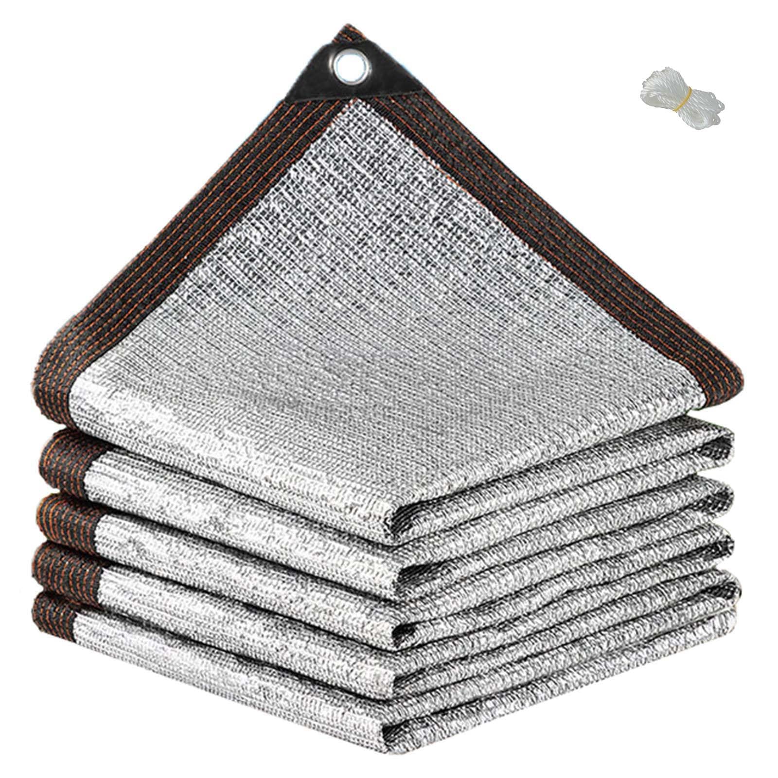 GJZQDKX 99% UV Protection Aluminium Shade Cloth, Garden Sunshade Netting with Grommets, Greenhouse Shade Net, Available in Sizes 1x2m to 5x9m for Optimal Outdoor Shade