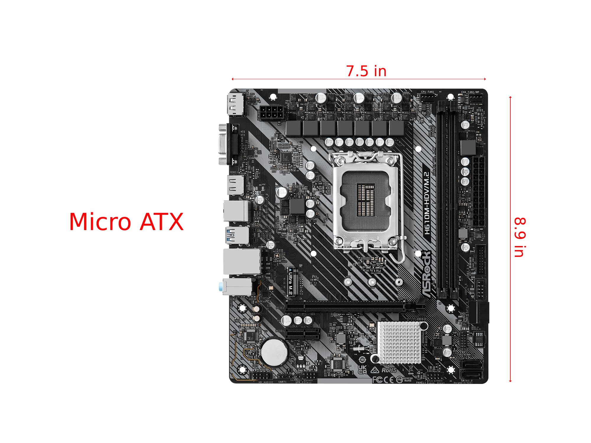 Amazon.com: ASRock H610M-HDV/M.2 R2.0 Micro-ATX Motherboard