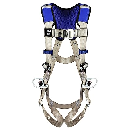DBI-SALA 3M ExoFit X100 Comfort Vest Positioning Safety Harness Fall Protection, OSHA, ANSI, Back and Hip D-Rings, Tongue Buckle Leg Straps, Pass-through Chest Buckle, 1401014, 2X