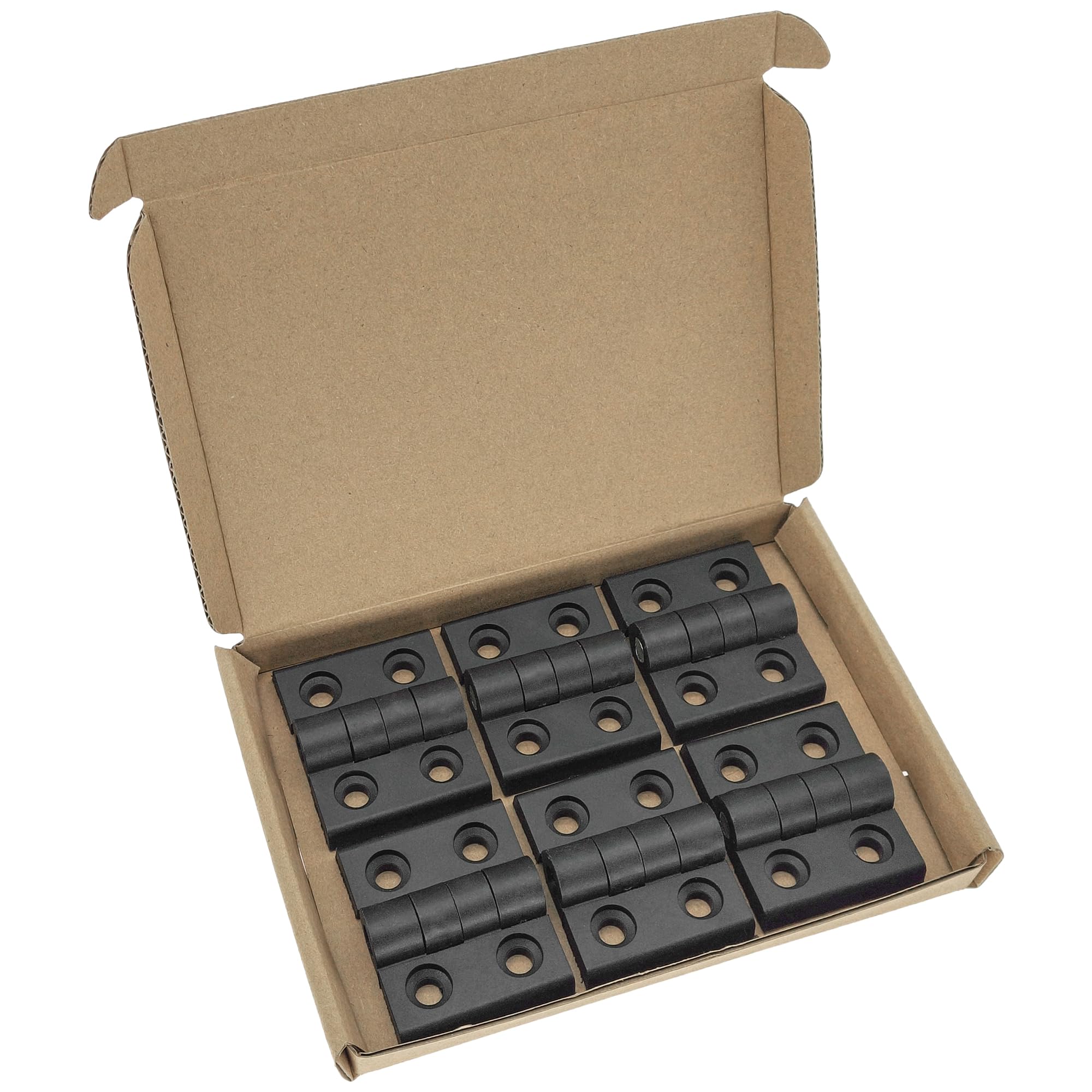 6 PCS Nylon Hinges - Cabinet Door Bearing Hinges, Black Plastic Hinge (55 * 45mm), 55*45mm - Image 3