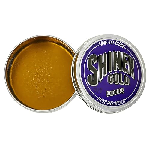 Miniatura 3 de Shiner Gold Psycho Hold Pomada  Agarre extremo  Alto brillo  A base de agua  Aroma de coco, 4 onzas