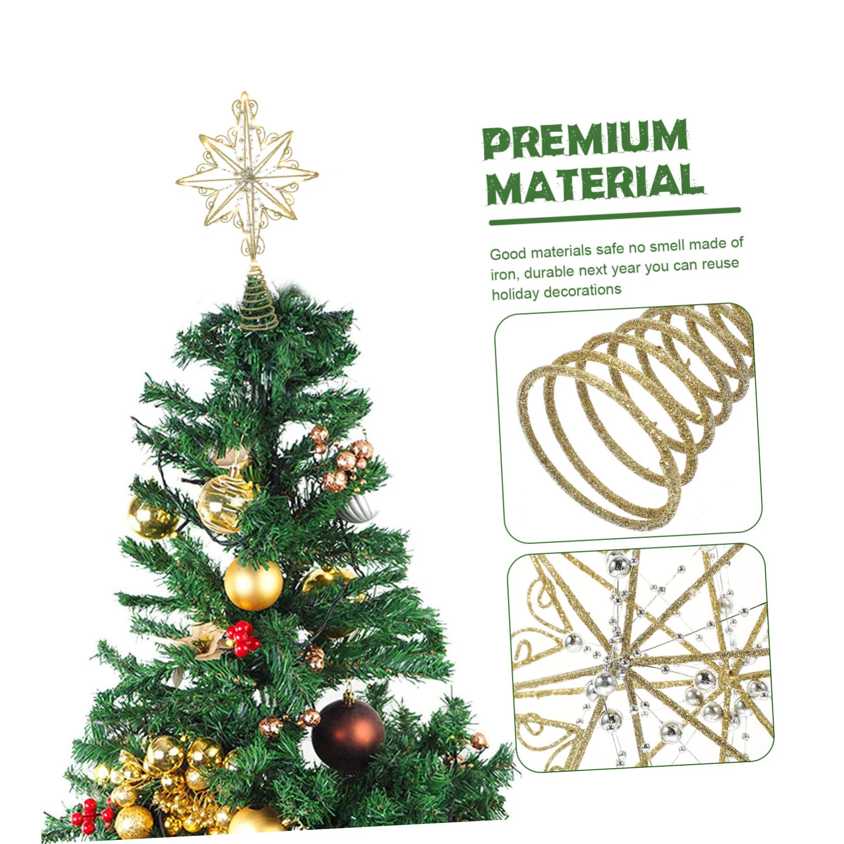 3pezzi Puntale Per Led Decorazione Natalizia Facile Installare Per e Festivi