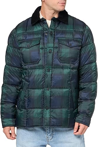 Dockers Veste matelassée pour homme, Montre noire à carreaux, X-Large