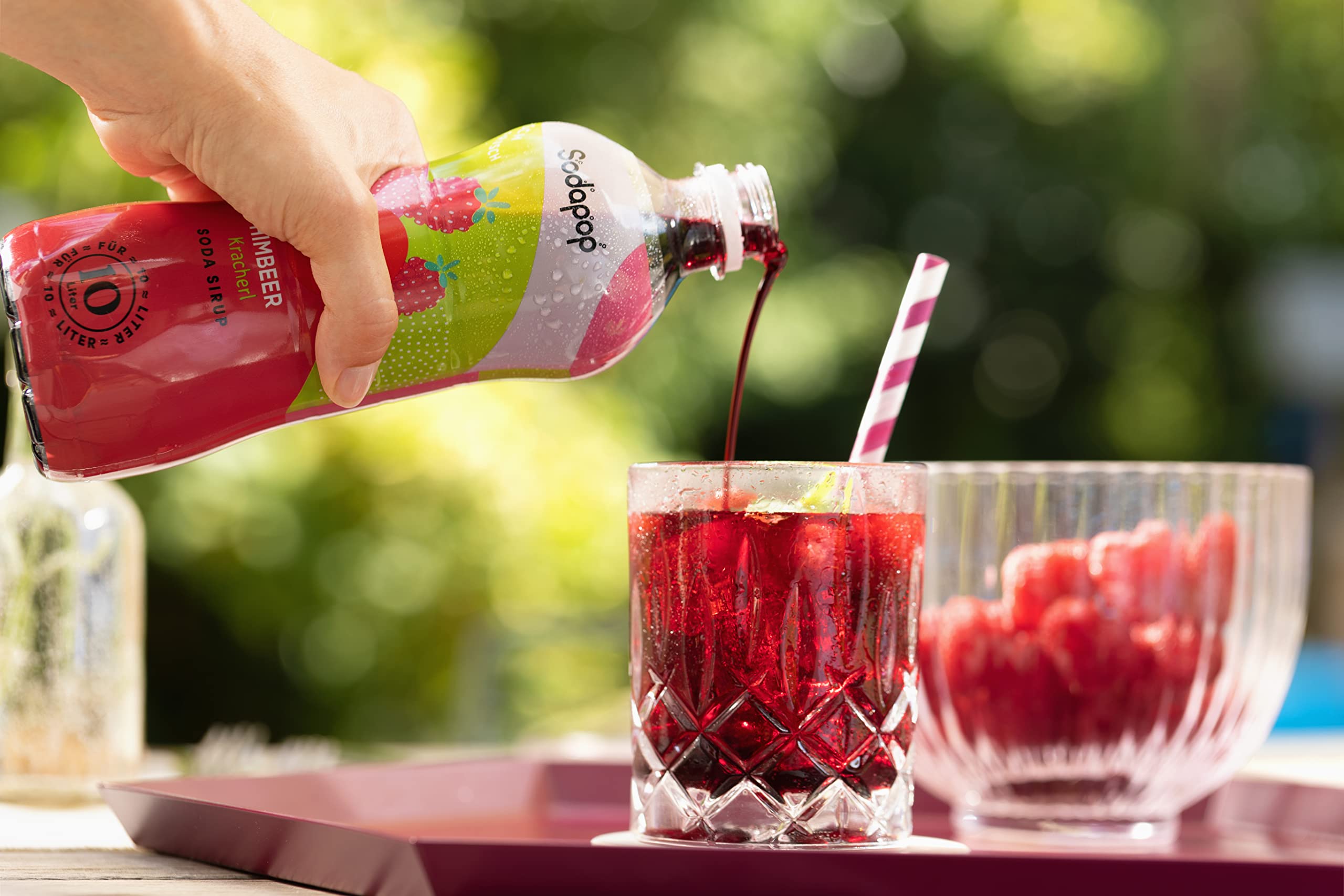Sodapop Sciroppo Keli lampone, 500 ml, per fino a 10 litri di bevanda pronta, a basso contenuto calorico, fruttato