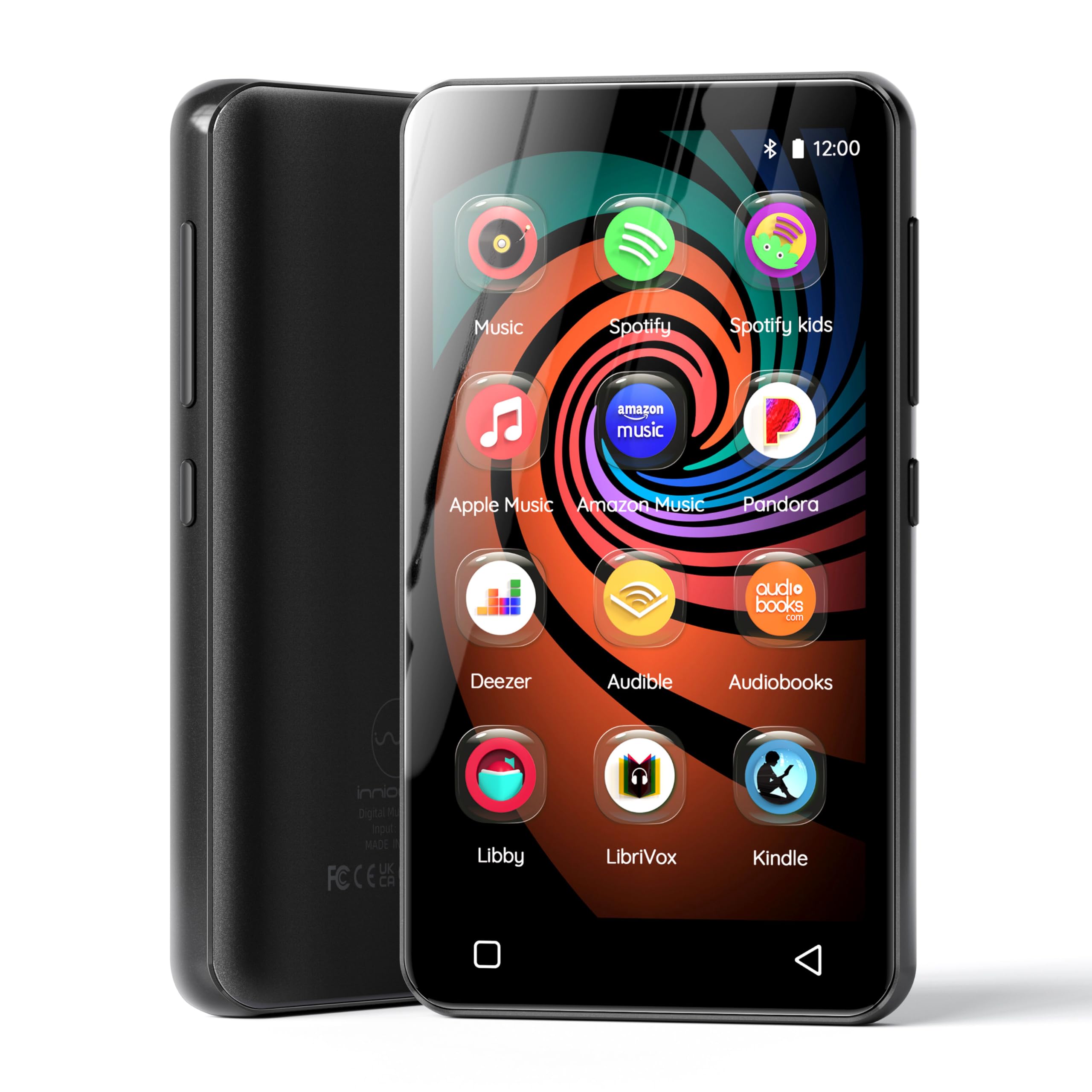 innioasis 160G Spotify MP3 Player with Bluetooth, MP4 Player with Amazon Music, Audible, Deezer, Hi-Fi 4 Inch Touchscreen Music Player with Wi-Fi (Grey)