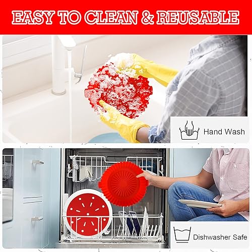 Miniatura 4 de MEKAFU Forro de silicona para freidora de aire freidora de aire de 95 pulgadas olla de silicona con alfombrilla de filtro de aceite y manoplas cesta